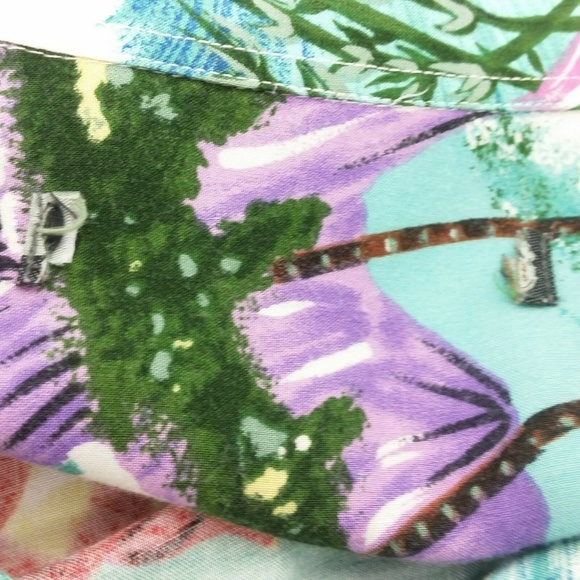 Hawaiian Shirt Mens Size L to XL SEE MEASURE Sword - Picture 2 of 4